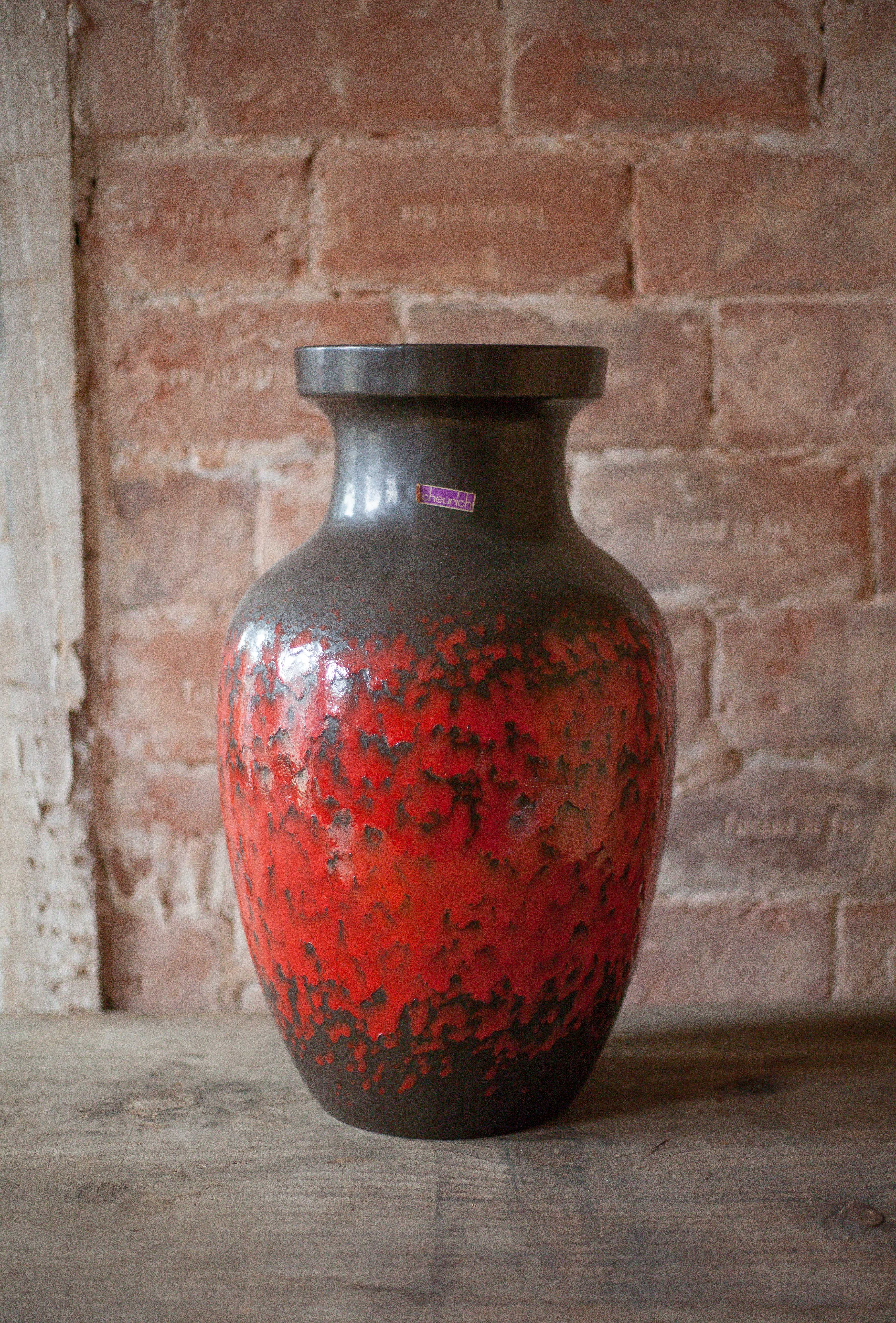 Large ceramic vase West Germany 241-47, Scheurich vase, floor vase