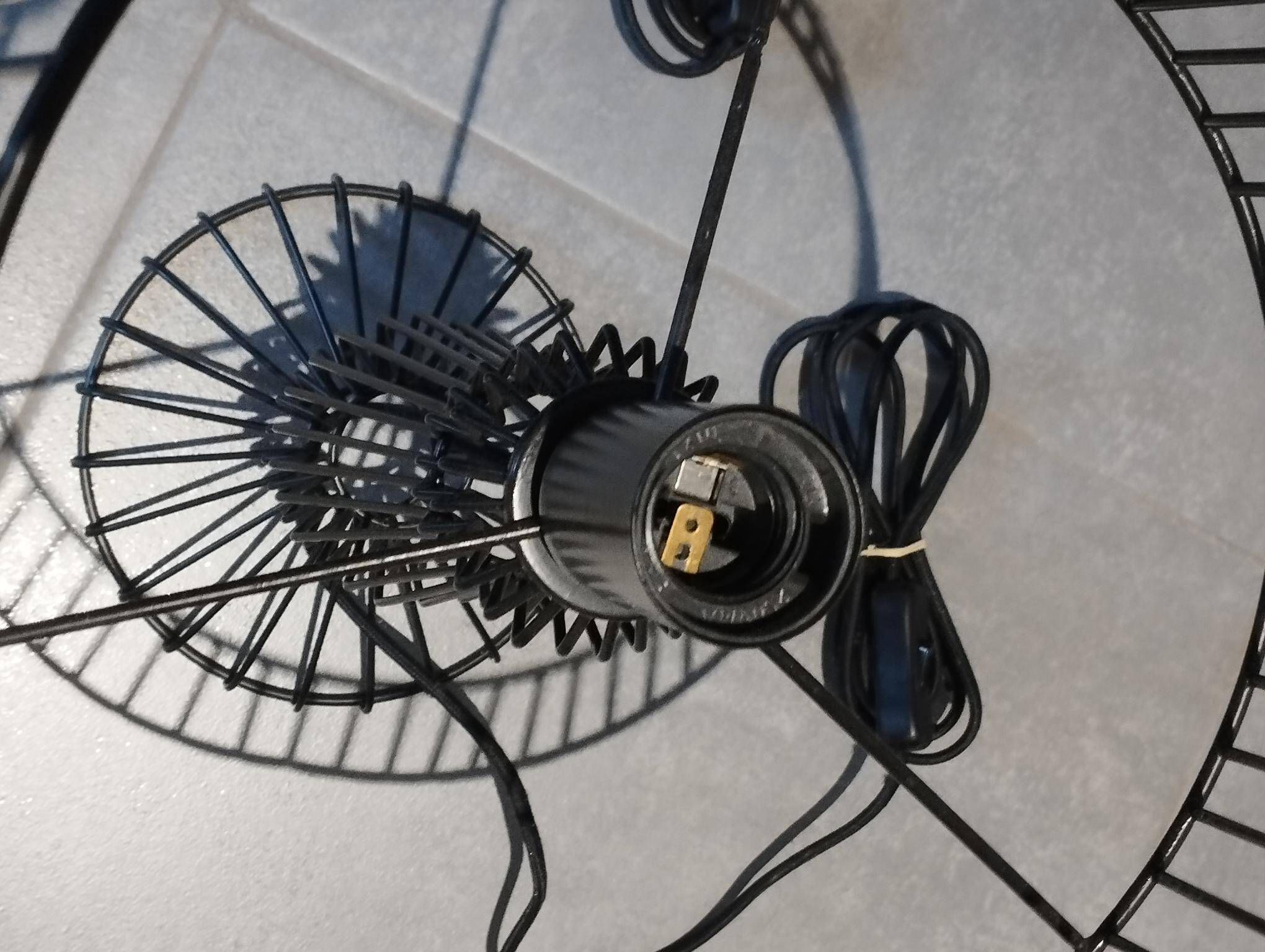 Pair of black modernist design lamps