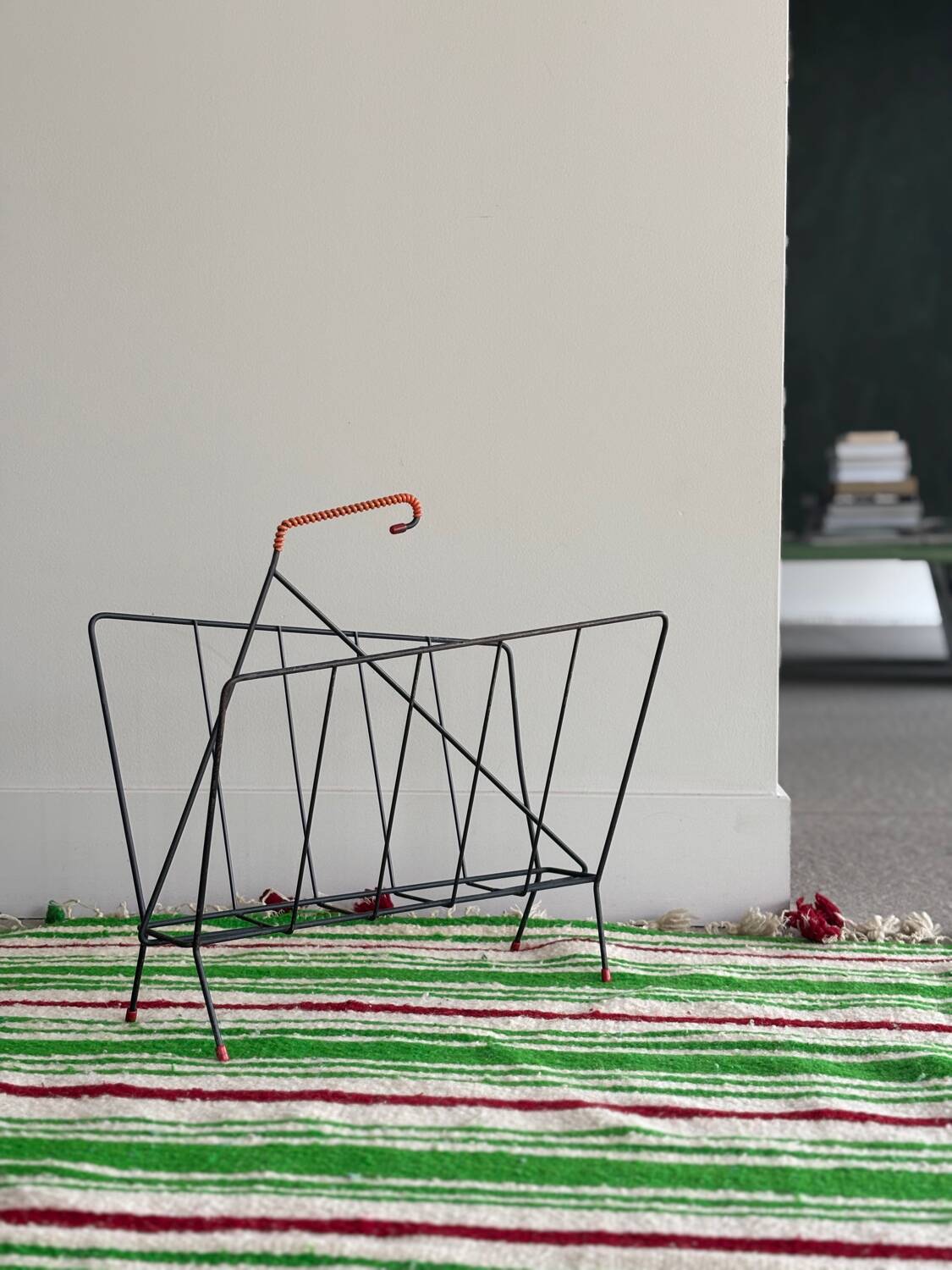 1960s metal magazine rack