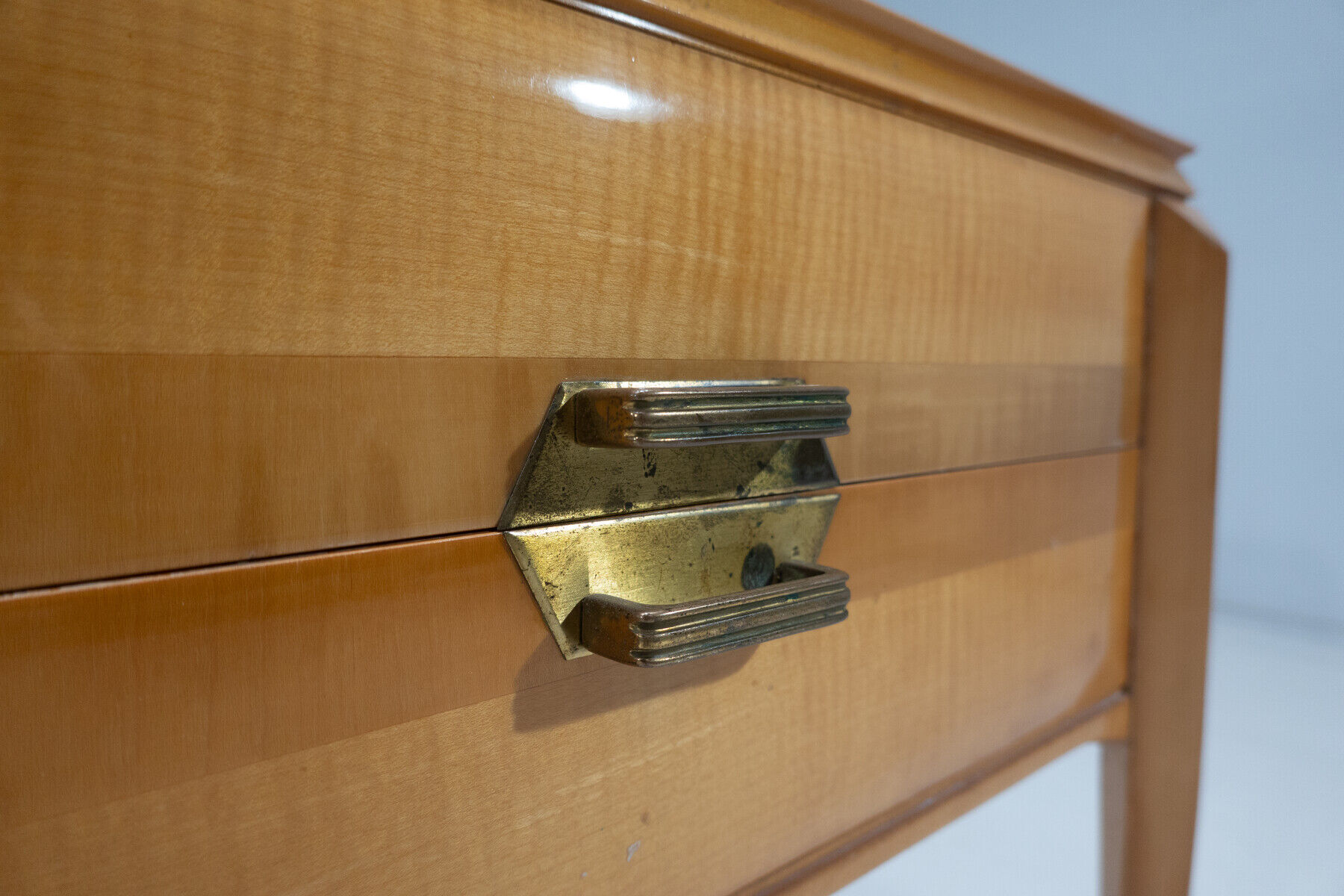 Mid-century modern pair of wooden nightstands, italy, 1960s