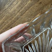 Lot 3 coupelles apéritif en verre taillé - anciennes, vintage