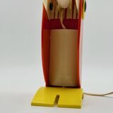 Playful 1970s Italian Toucan Light in Red and Yellow by Enea Ferrari