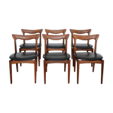 6 chairs skaï teck Bramin made in Denmark