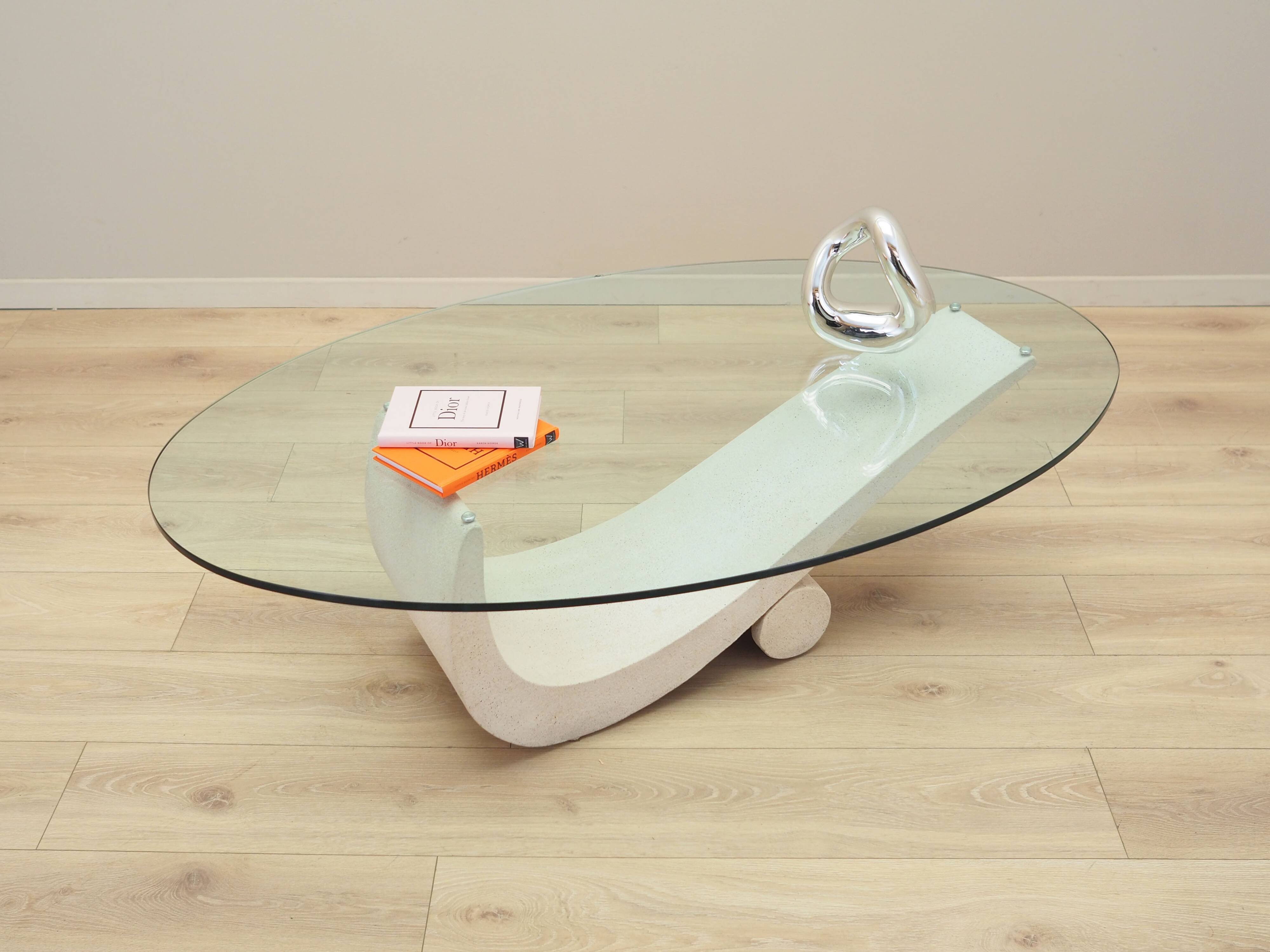 Glass coffee table, Italian design, 1970s, production: Italy