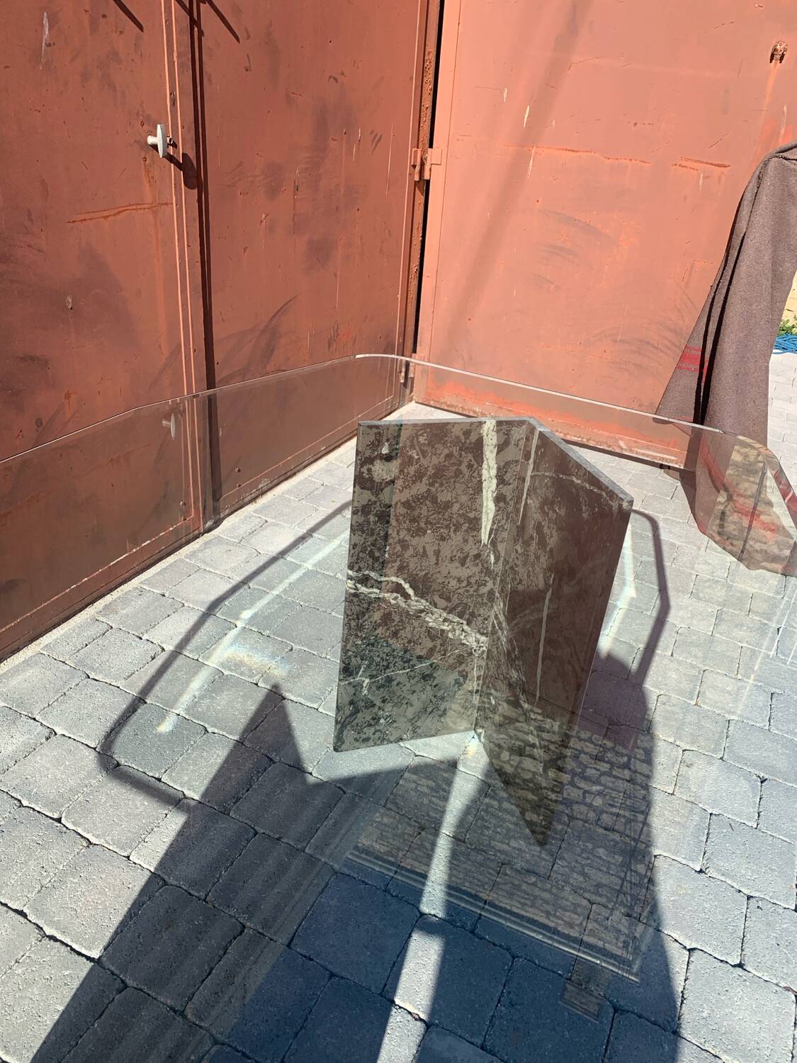 Roche Bobois marble and glass designer dining table circa 1970