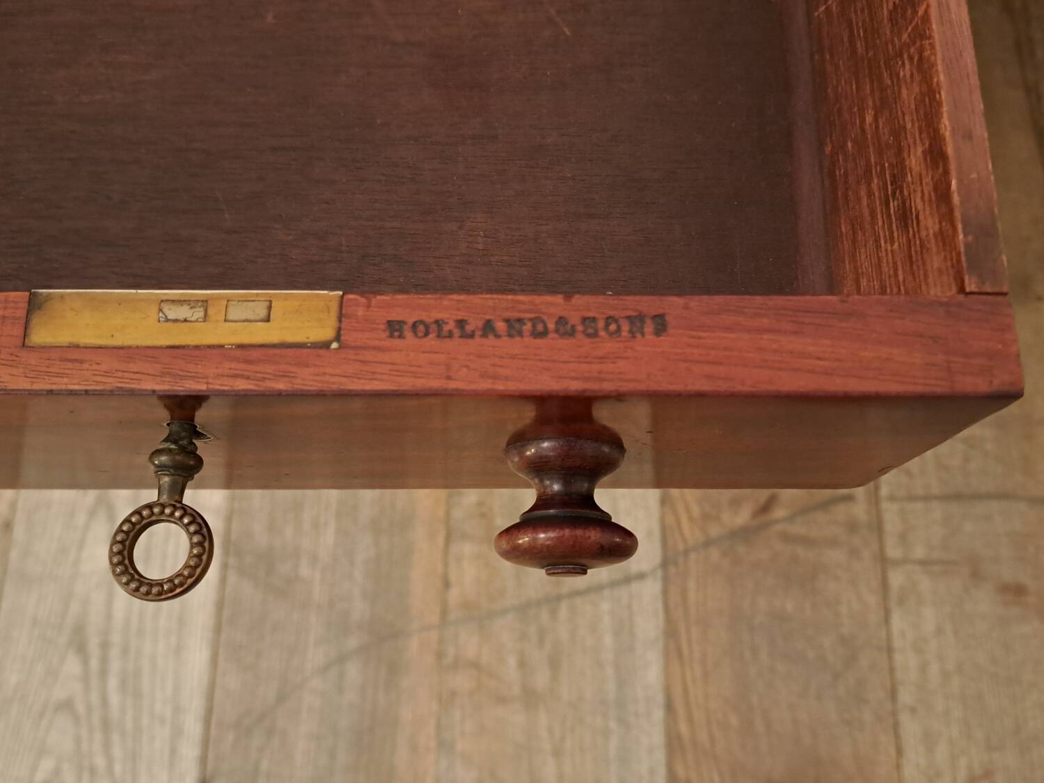 Cylinder desk stamped Holland & Sons