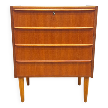 Scandinavian teak chest of drawers with 4 drawers