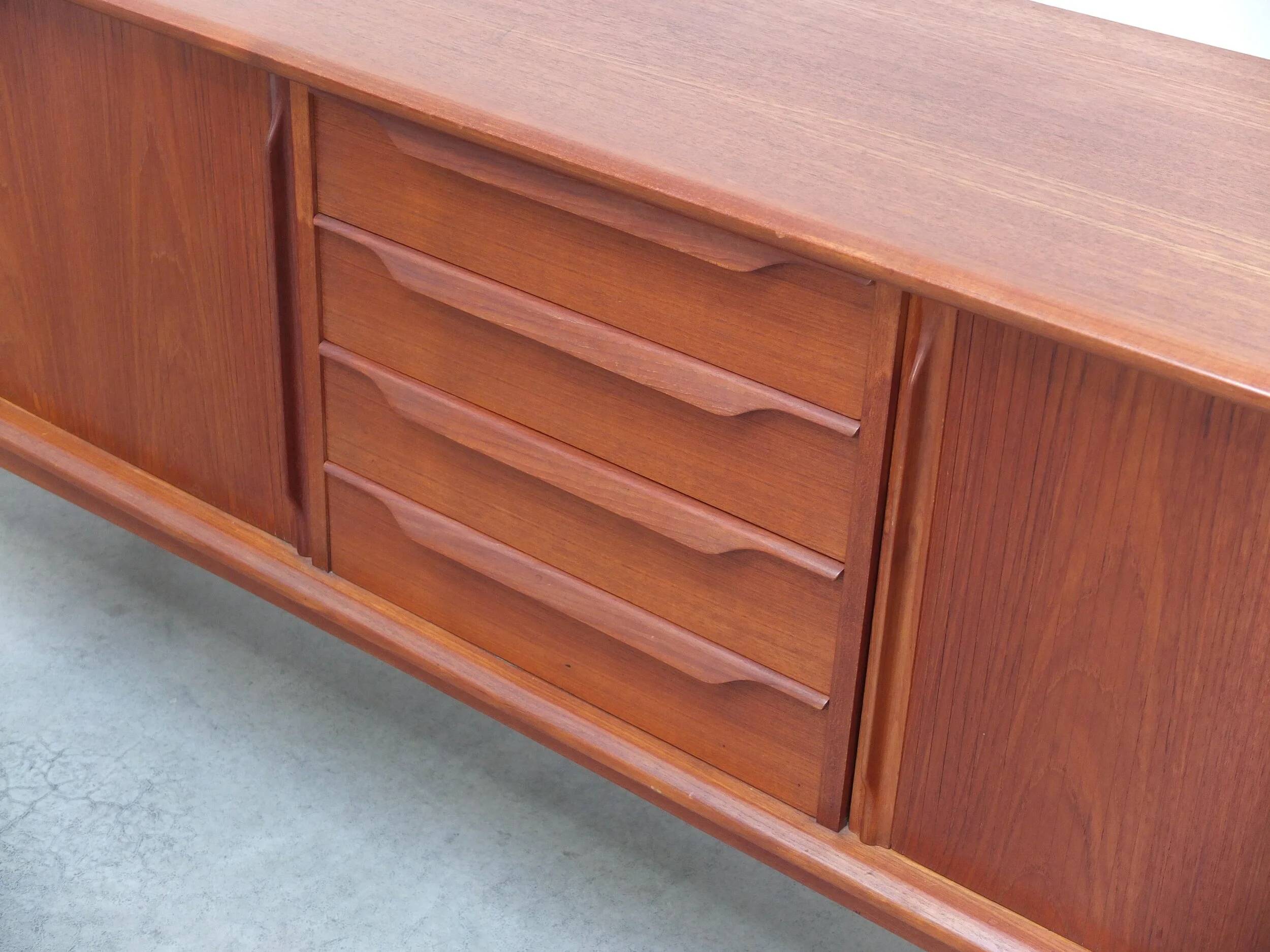 Danish sideboard with tambour doors by Bernhard Pedersen & Søn, 1960s
