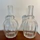 Pair of antique moulded crystal decanters (Baccarat style)