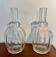 Pair of antique moulded crystal decanters (Baccarat style)