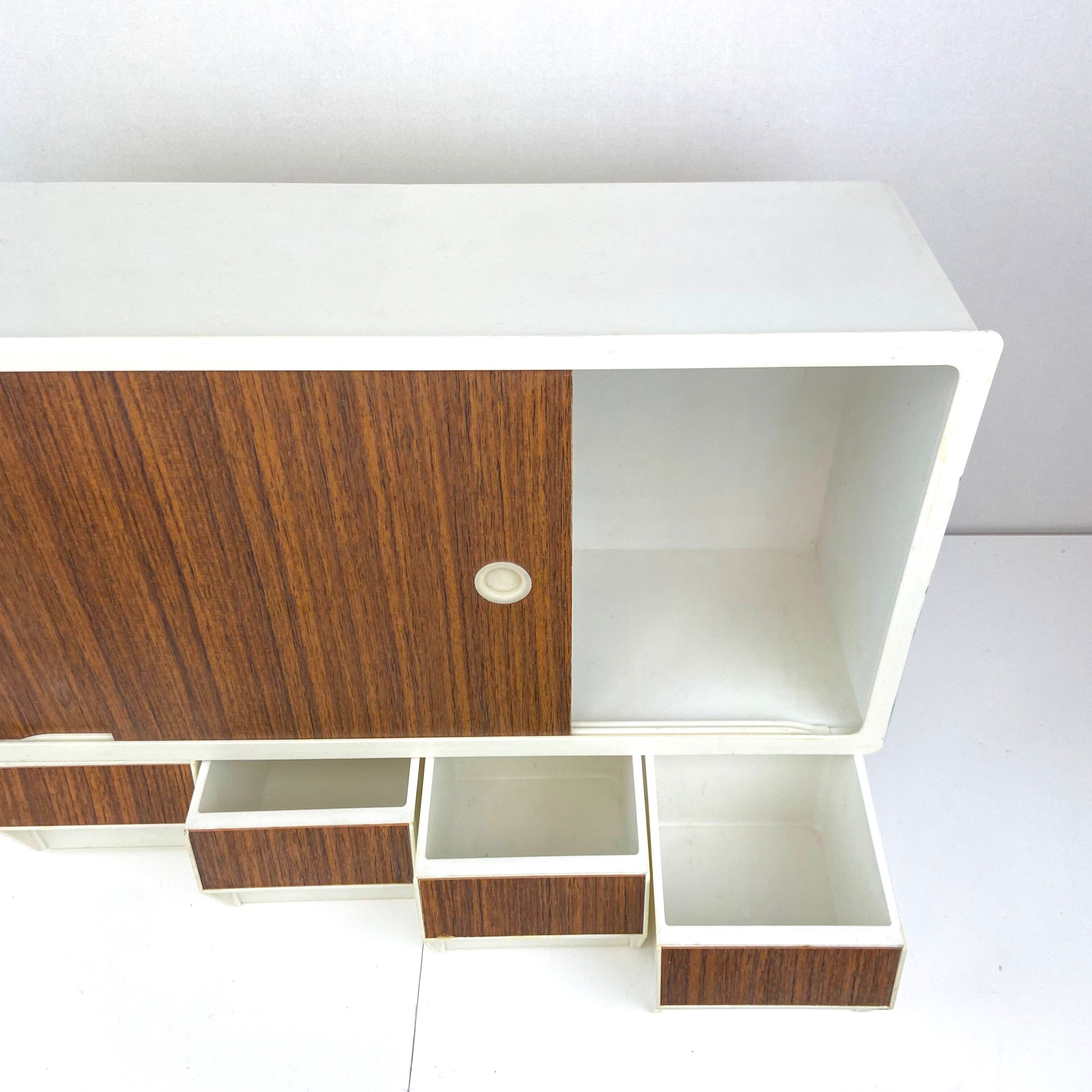 bathroom wardrobe - storage with sliding doors - 4 drawers