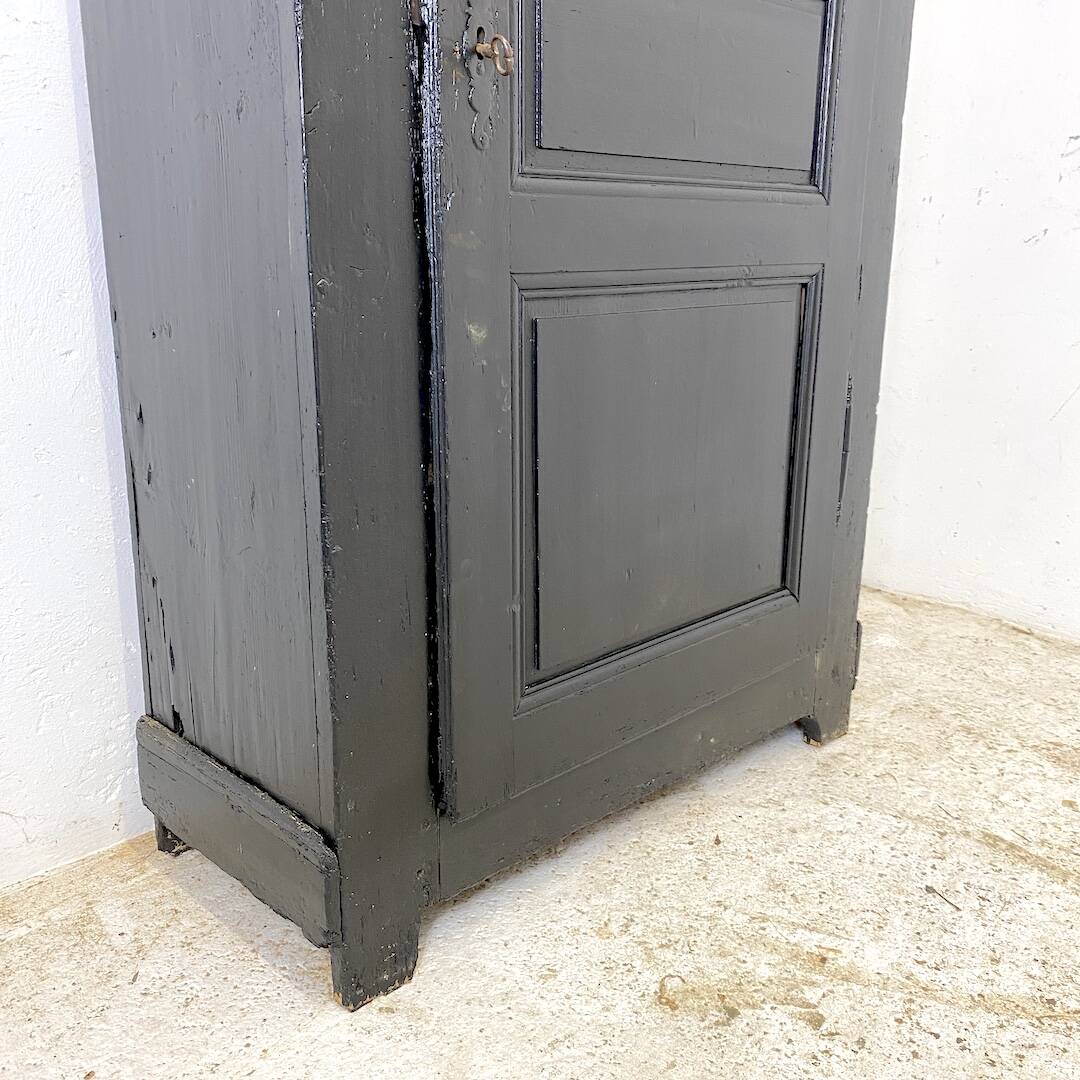 19th century solid wood bonnet cupboard