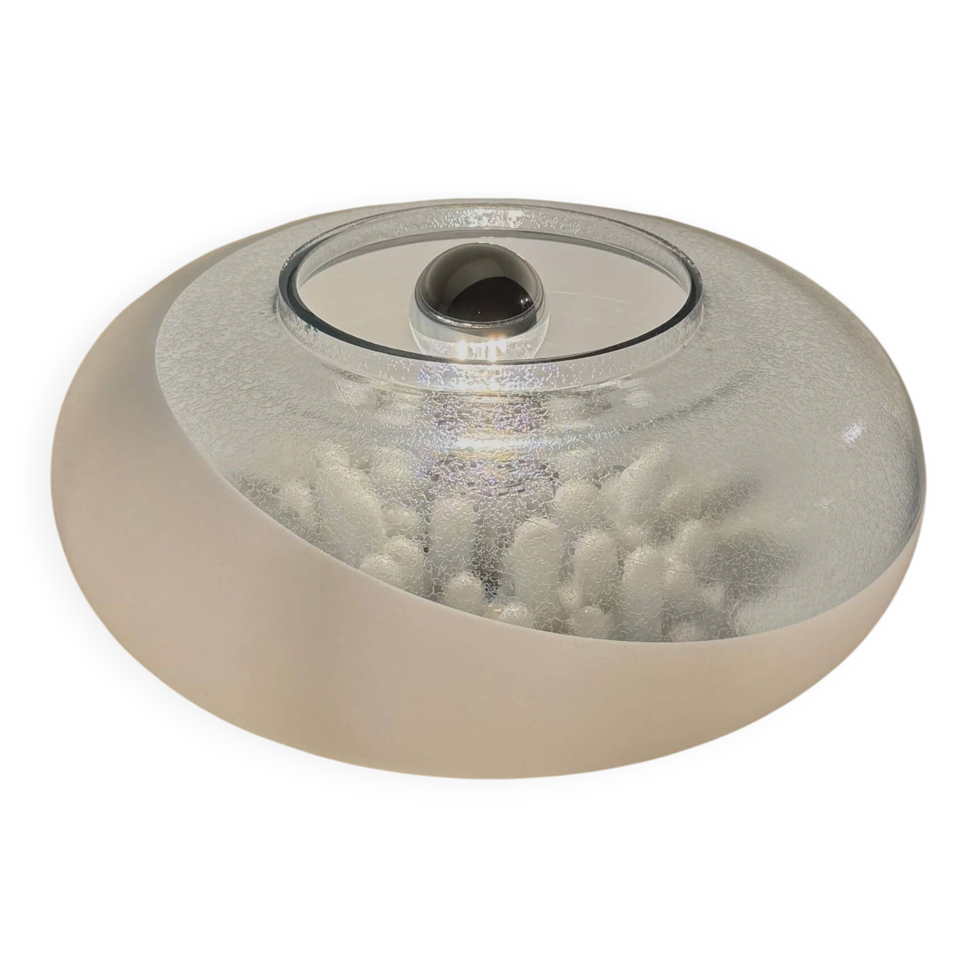 Italian spherical space age Murano glass lamp