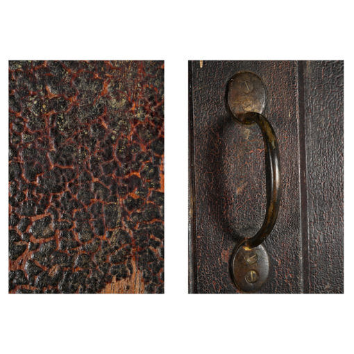 Postal sorting furniture in patinated wood