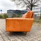 Danish Modern Mid Century Vintage Cognac Leather Sofa