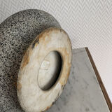 Black round ceramic ashtray