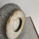 Black round ceramic ashtray