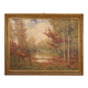 Italian painting landscape signed and dated from the 20th century