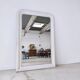White lacquered wood mirror