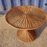 Side table foot Tulip rattan round