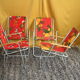4 chairs folding vintage