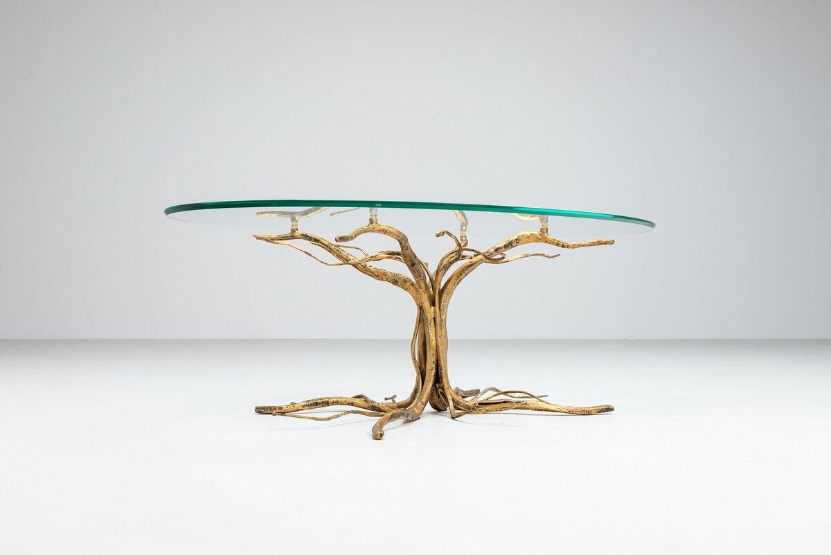 Salvino Marsura tree shaped brutalist coffee table Italy 1970