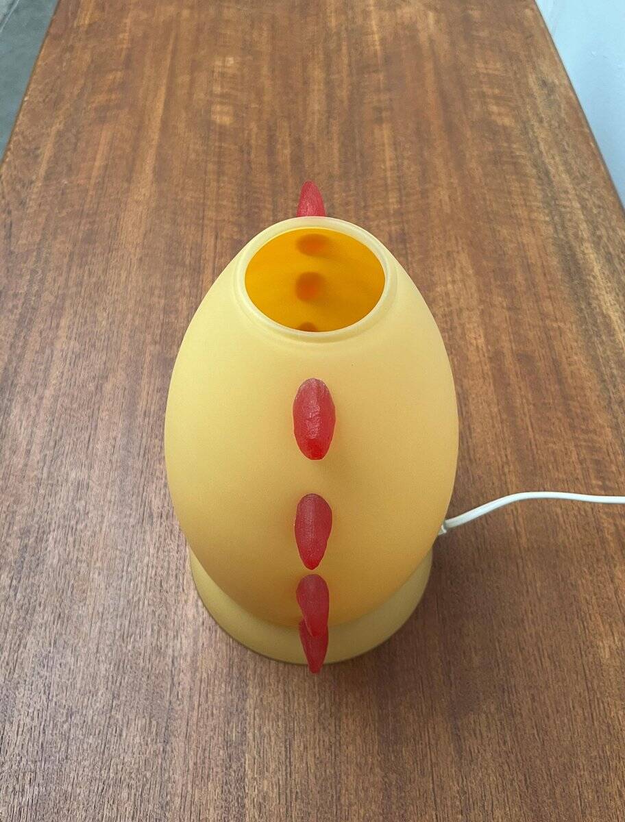 Postmodern glass table lamp from Trait D'Union, 1980s.