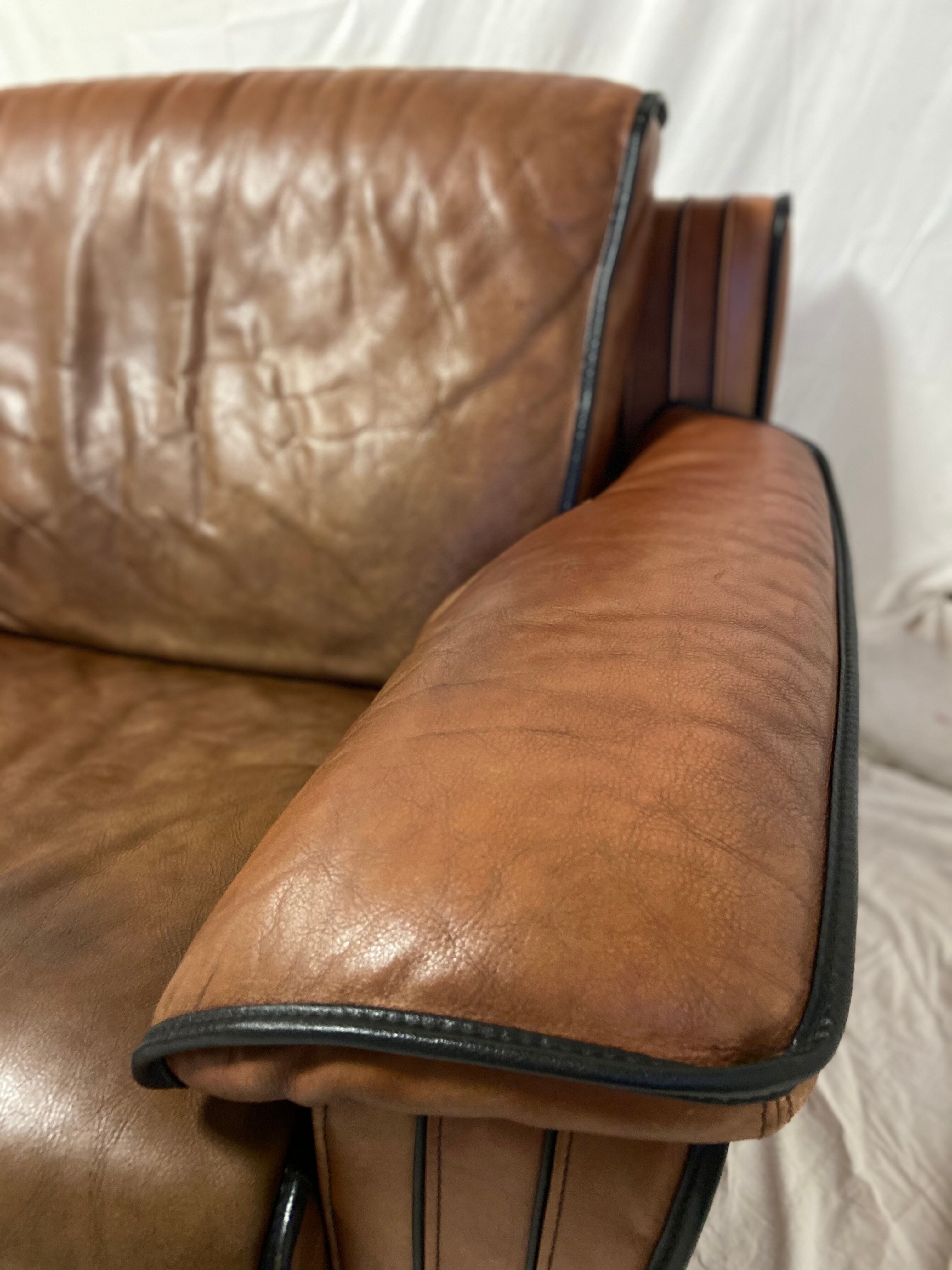Vintage leather sofa 1980