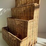Vintage rattan storage basket