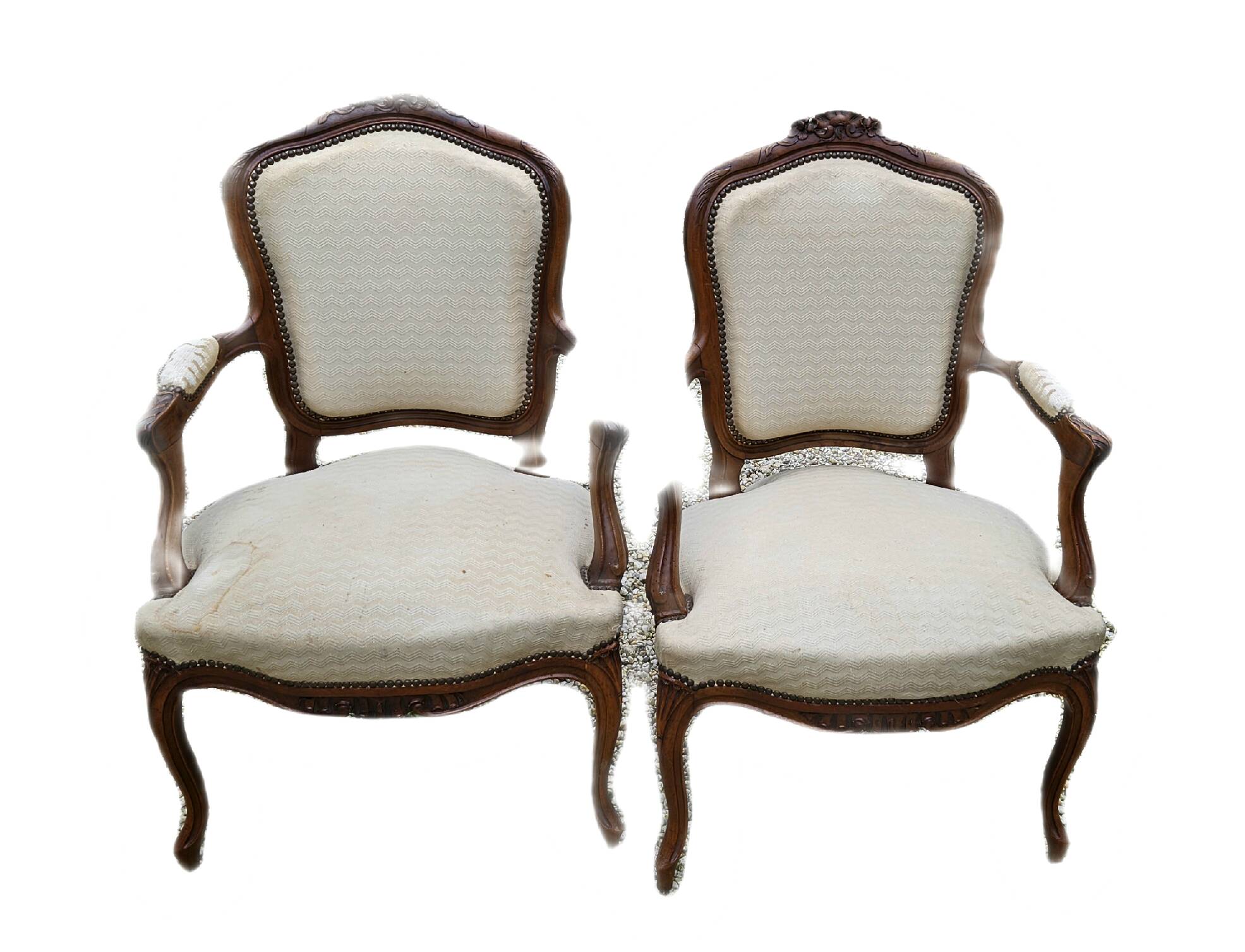 Pair of Cabriolet armchairs