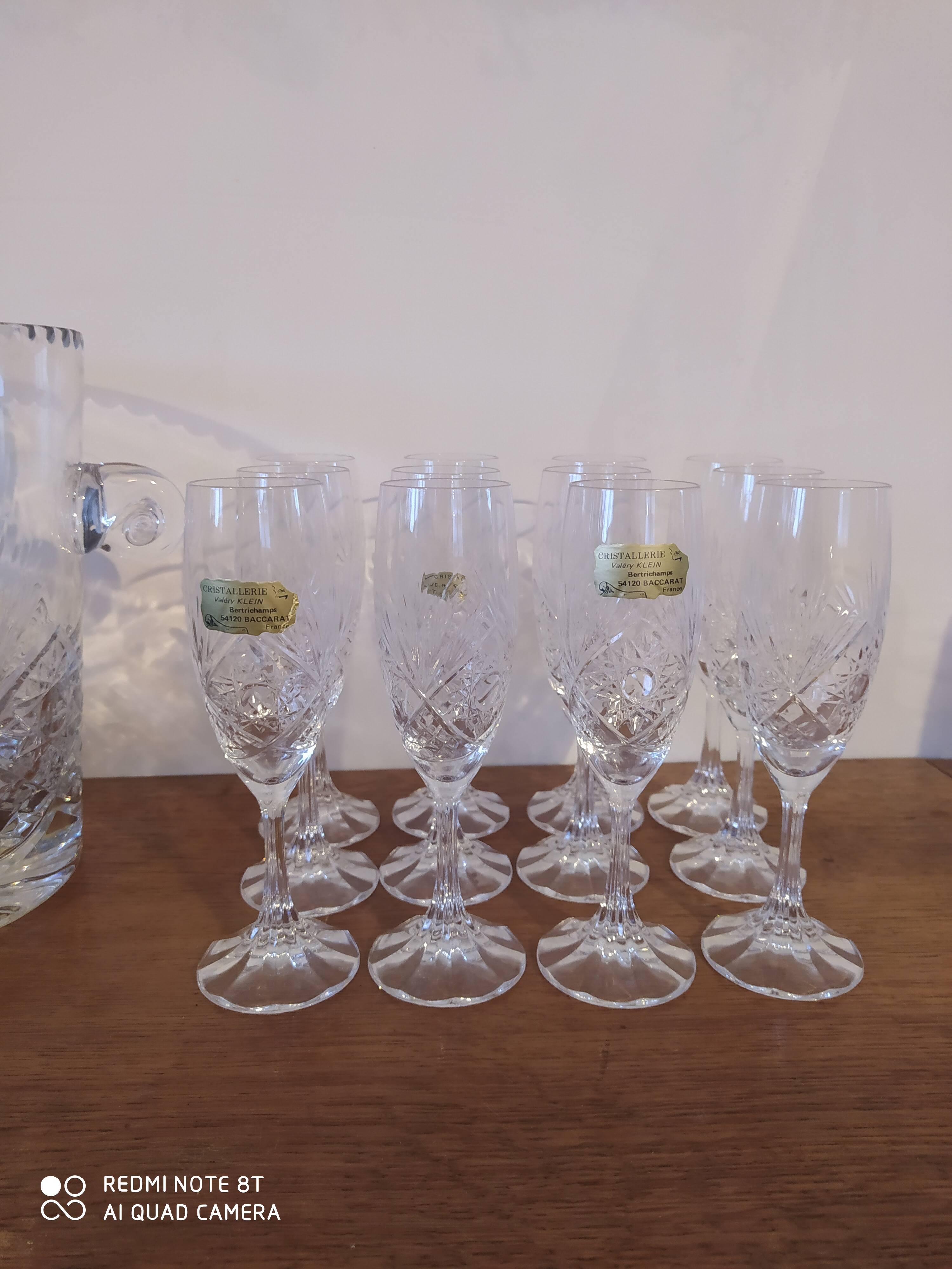 Ensemble à champagne en cristal de Baccarat