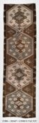 3x10 Dark Brown Oriental Persian Runner Rug 87x302Cm SK 21984