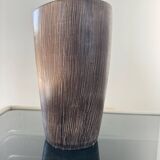 Vintage ceramic vase with abstract decor, Vallauris circa 1960