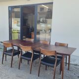 Scandinavian extendable table in Rio rosewood, 1960s