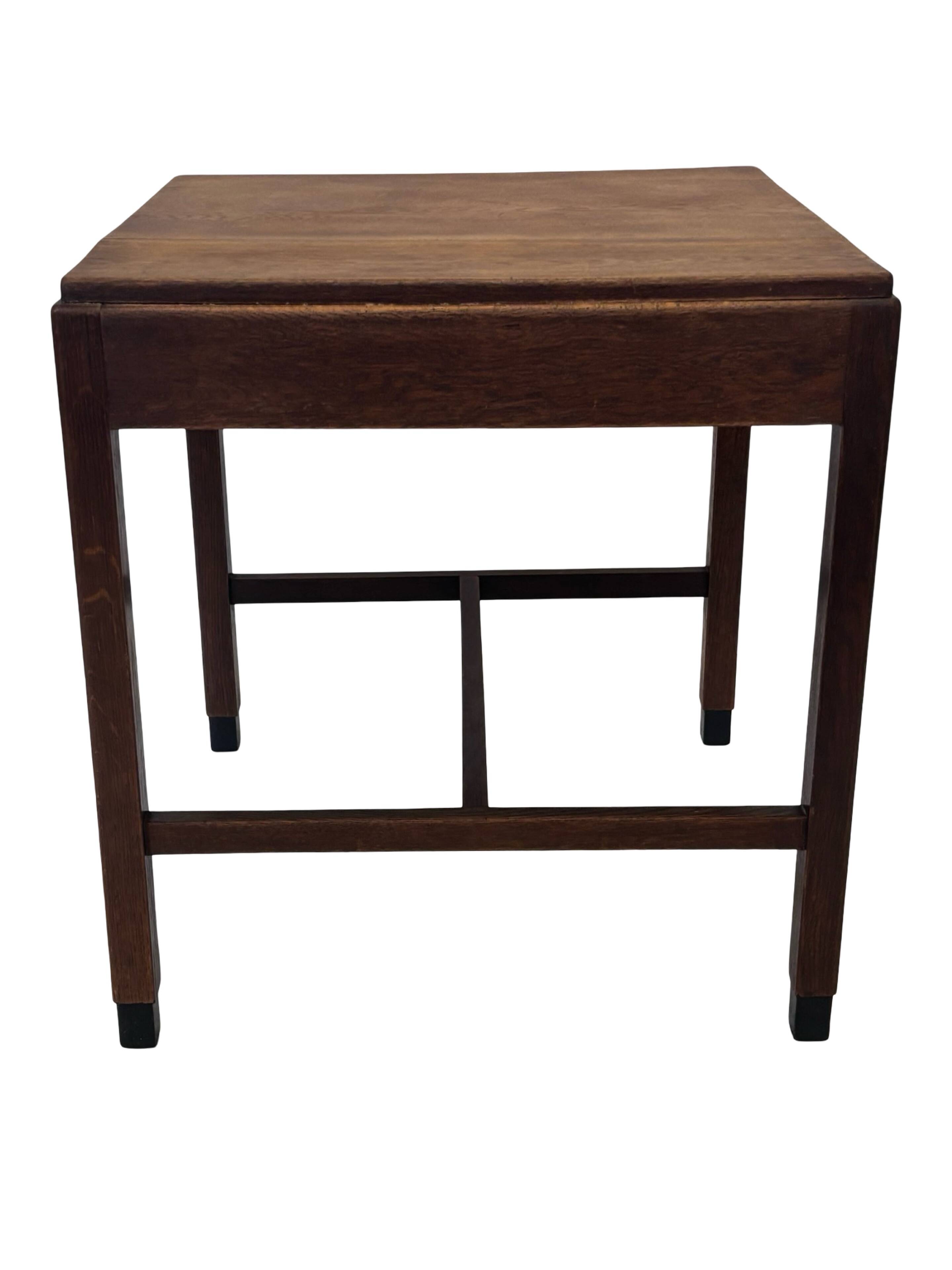 Art Deco Amsterdam School Side Table Minimalist Table Dutch Design