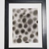 Dessin abstrait 8 noir et au blanc au fusain