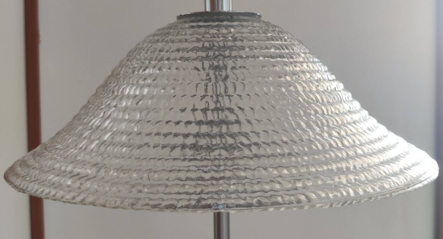 Table lamp, glass chandelier, antique frosted.