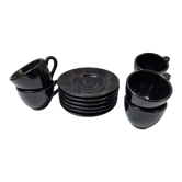 6 black coffee cups Krups, 1980