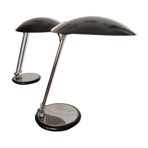 Paire de lampes soucoupe
