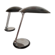 Paire de lampes soucoupe aluminor