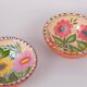 Clay bowls with floral decorations