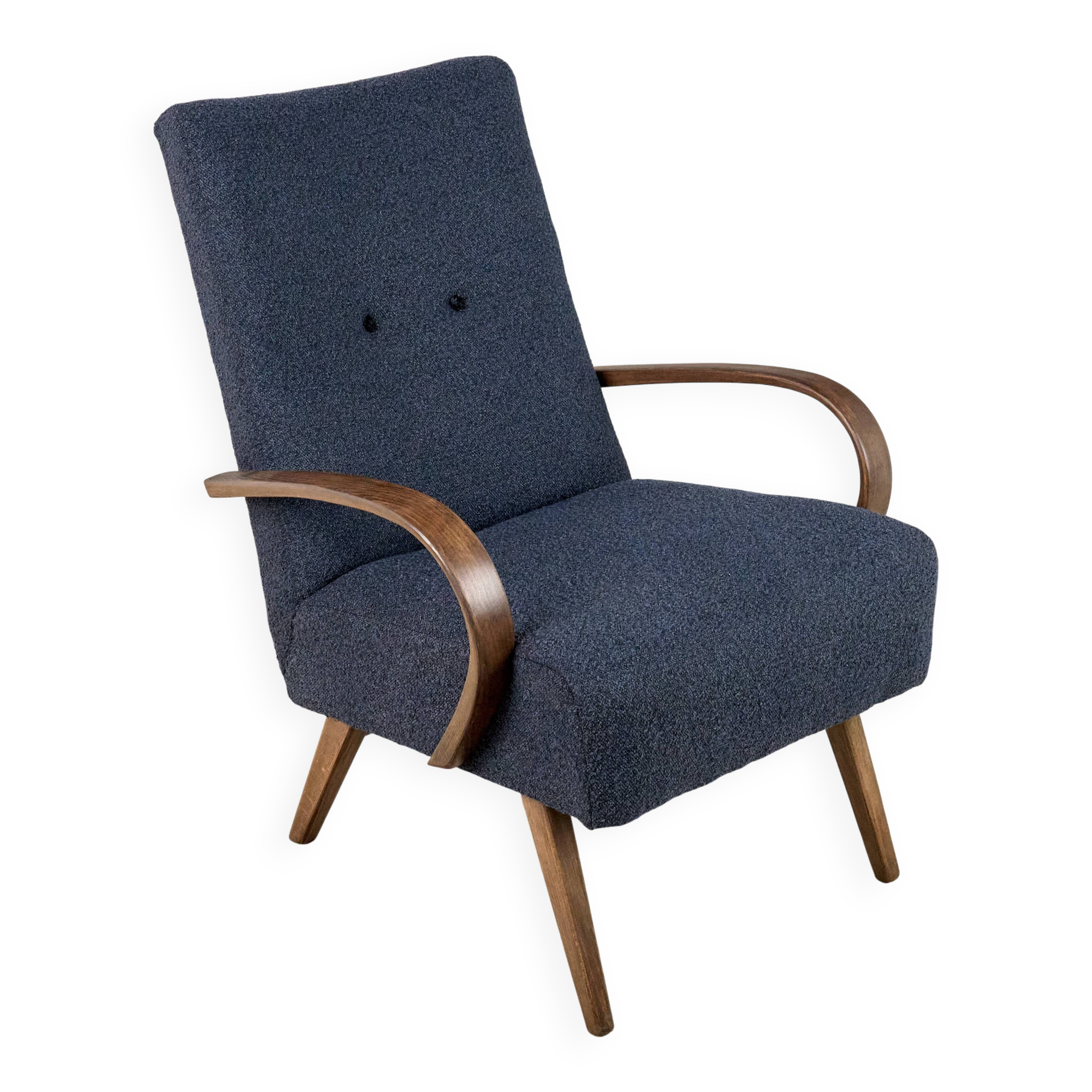 Fauteuil vintage conçu par Jindrich Halabala, années 1950, Tchécoslovaquie