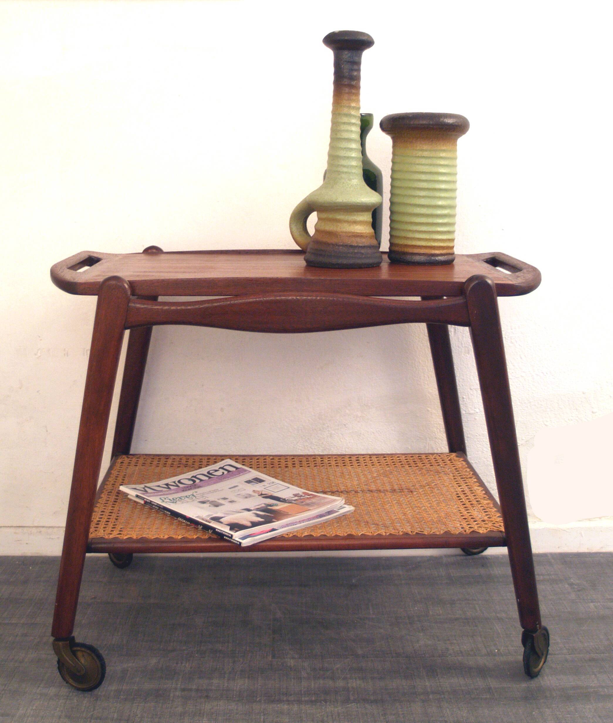 1950s Danish trolley serving cart