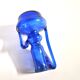 Miniature soliflore vase, antique blown glass in blue, craftsmanship from 1900.