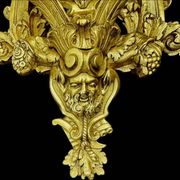 A pair of important gilt bronze wall sconces, Louis XVI style, 19th century.
