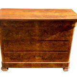 Walnut burl commode, 19th century, Louis Philippe style.