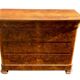 Commode en ronce de noyer XIXe Louis Philippe