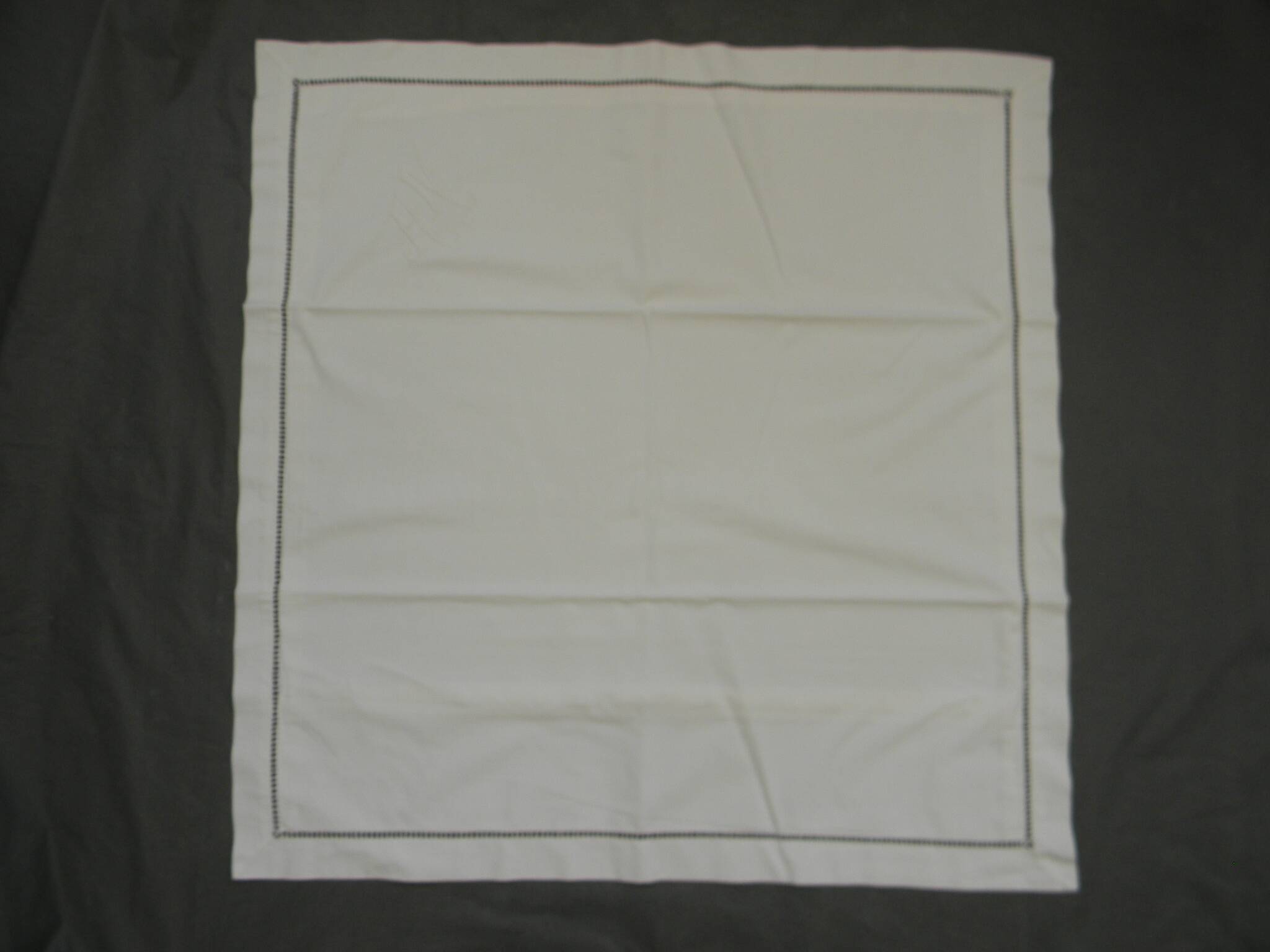 Pair of antique pillowcases. Monogram A W.