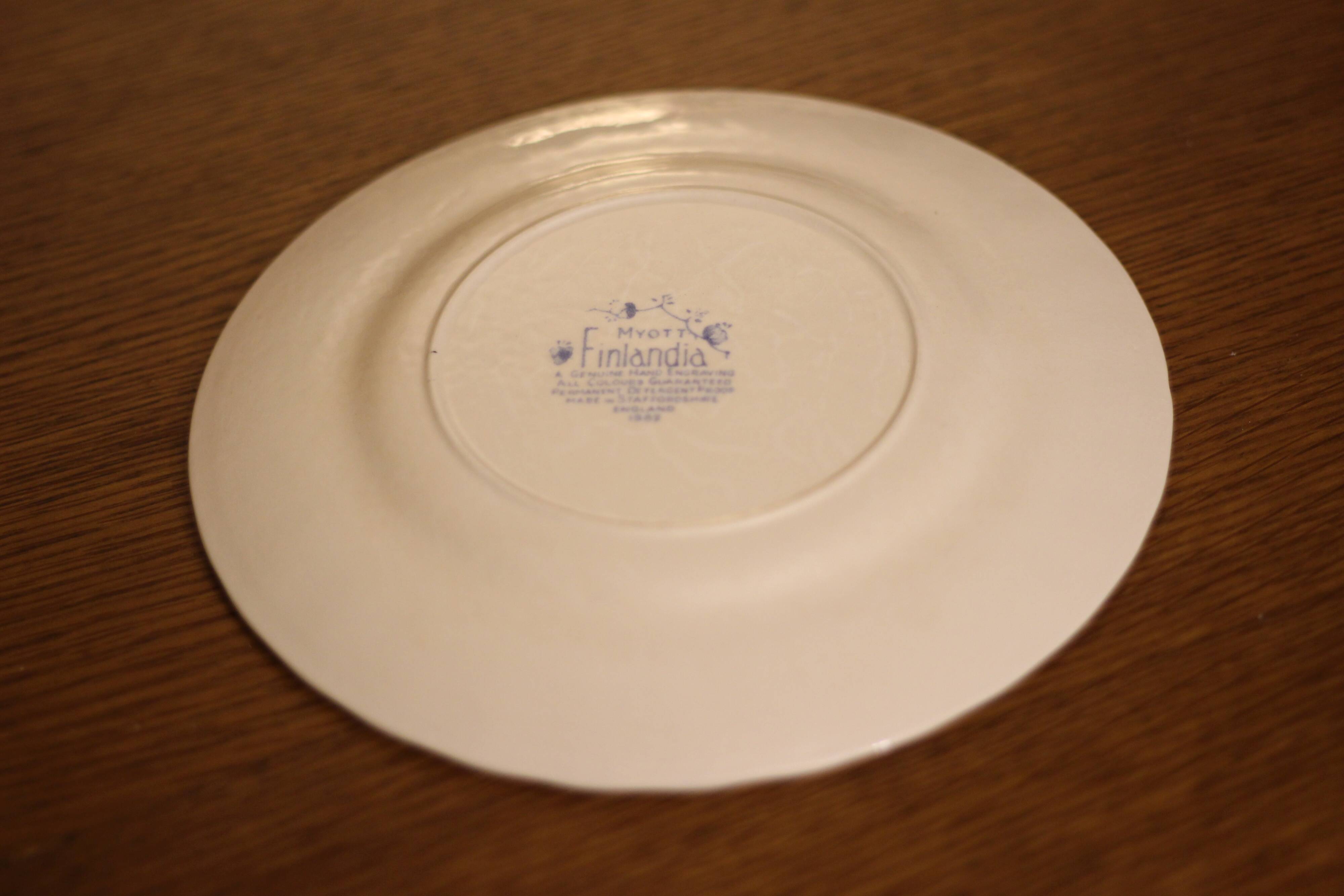 6 Myott Finlandia dessert plates
