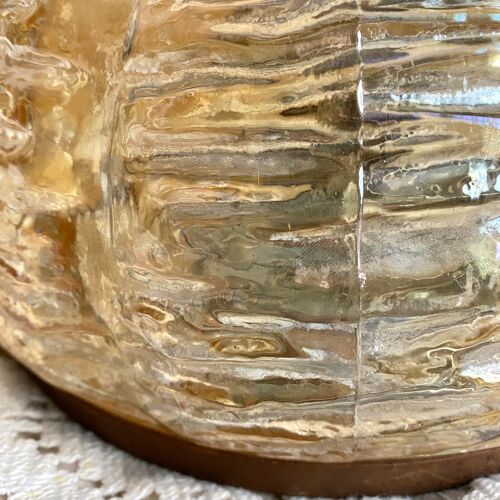 Plafonnier vintage verre ambré